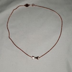 Rose Gold Bow Necklace